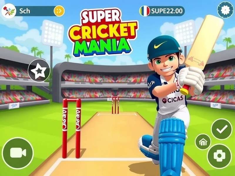 Super Stars Cricket Mania Game Screenshot